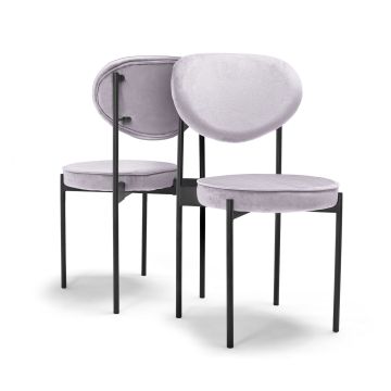 LIEGI CLASSIC - Coppia di 2 sedie di design in velluto Frankystar 